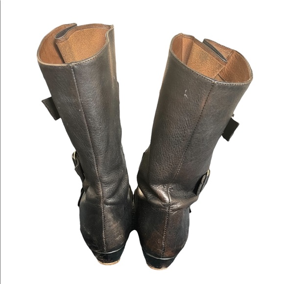 LOEFFLER RANDALL Back buckle wedge boots - Picture 4 of 7